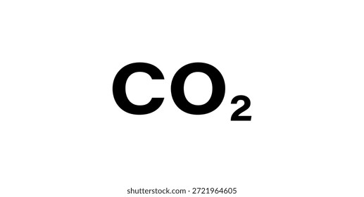 Fórmula de estructura de dióxido de carbono (CO2).