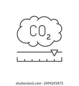 Symbol für die Kohlendioxidkontrolllinie