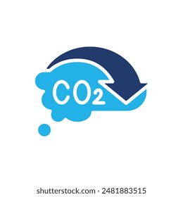 carbon dioxide down colored icon vector design good for web and mobile app