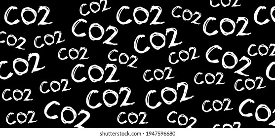 Carbon dioxide emissions. co2 air pollution.  Flat vector  sign. CO2 smog warning.