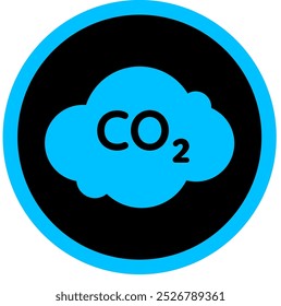 Ícone de emissões de dióxido de carbono, CO2