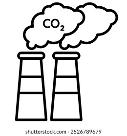 Carbon Dioxide emissions Icon, CO2
