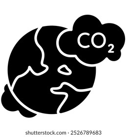 Carbon Dioxide emissions Icon, CO2
