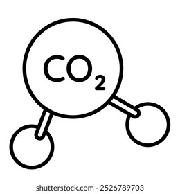 Carbon Dioxide emissions Icon, CO2
