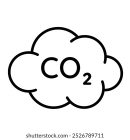 Carbon Dioxide emissions Icon, CO2