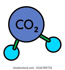 Carbon Dioxide emissions Icon, CO2