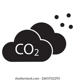 Carbon Dioxide Emissions icon, Reducing Carbon Dioxide Emissions for a Sustainable Future, The Impact of Carbon Dioxide Emissions on Climate Change, vector