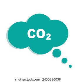

 carbon dioxide emissions, vector icon illustration. Carbon emissions reduction icon. environment concept. flat design illustration on the background.
