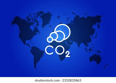carbon dioxide emissions. vector illustration