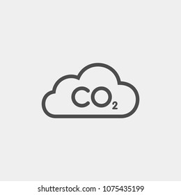 Carbon Dioxide Flat Vector Icon