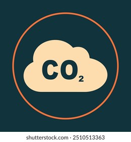 Carbon Dioxide Gas trendy icon honest abstract vector illustration colorful artwork.eps