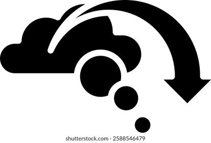 Carbon Dioxide Icon Glyph Vector Illustration