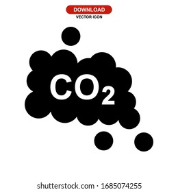 carbon dioxide icon or logo isolated sign symbol vector illustration - high quality black style vector icons
