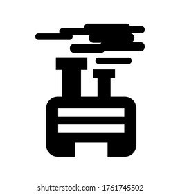 Icono de dióxido de carbono o logotipo símbolo de signo aislado ilustración vectorial - iconos vectoriales de estilo negro de alta calidad
