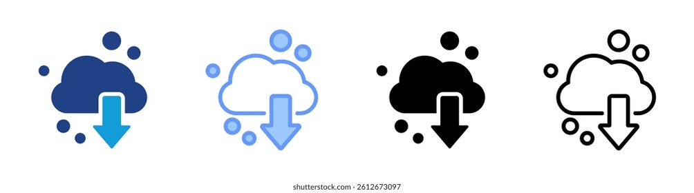 Carbon Dioxide icon set multiple style collection