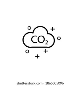 Plantilla de icono del dióxido de carbono eps10