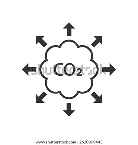 Carbon Dioxide Icon  Vector Design on isolated white background