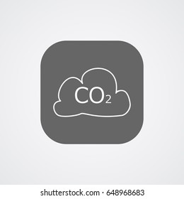 Carbon dioxide is an icon. Vector illustration of CO2.