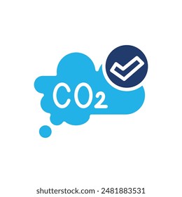dióxido de carbono ok color icono diseño de Vector bueno para el Web y App móvil