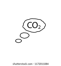 Carbon dioxide outline icon. Element of ecology icon for mobile concept and web apps. Thin line Carbon dioxide can be used for web and mobile