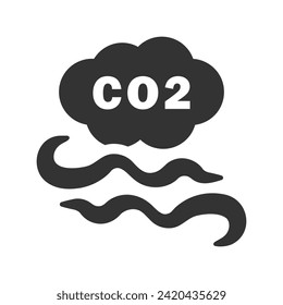 CO2-Verschmutzungssymbol, Vektorgrafik