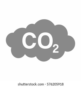 Carbon Dioxide pollution sign vector design isolated on white background 