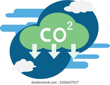 carbon dioxide reduction ,business resource ideas using vector flat illustrations that are designed in a flat design.