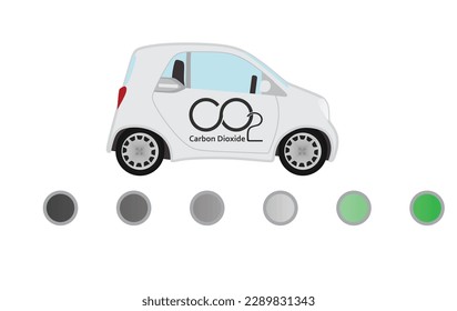 Carbon dioxide reduction icon. vector