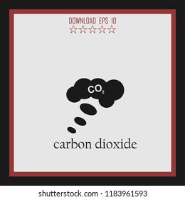 carbon dioxide vector icon