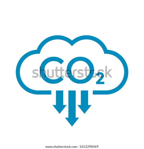 Carbon dioxide vector icon or\
logo template. This design suitable for explain about\
environment.