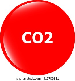 carbon dioxide web app icon, web button vector illustration
