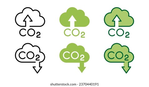 Carbon Emissions Reduction and Carbon Capture icons