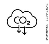 Carbon emissions reduction icon