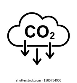 Carbon Emissions Reduction Icon Design Carbon Stock Vector Royalty Free