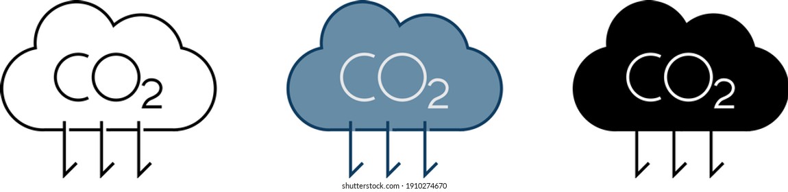 Carbon emissions reduction icon , vector illustration
