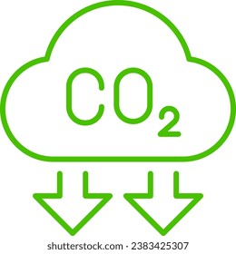 Symbol für die Verringerung der CO2-Emissionen