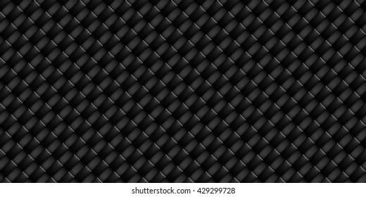 Carbon fiber background. Geometric grid background. Seamless background. Luxury background. Dark vector background.
