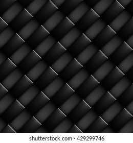 Carbon fiber background. Geometric grid background. Seamless background. Luxury background. Dark vector background.