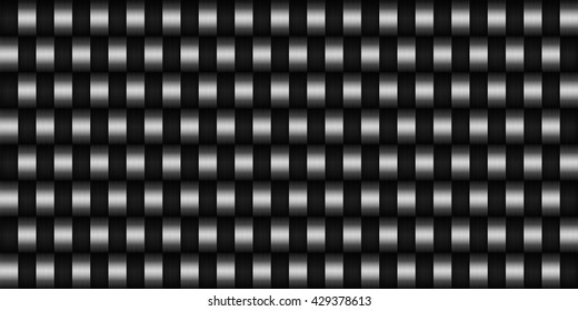 Carbon fiber background. Geometric grid background. Seamless background. Luxury background. Dark vector background.
