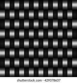Carbon fiber background. Geometric grid background. Seamless background. Luxury background. Dark vector background.
