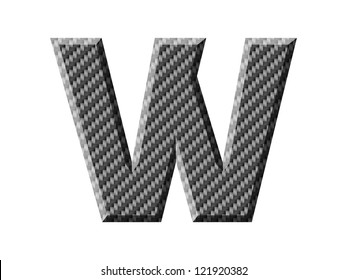 Carbon fiber capital letters. Vector illustration.