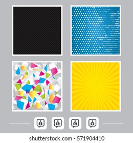 Carbon fiber texture. Yellow flare and abstract backgrounds. Money bag icons. Dollar, Euro, Pound and Yen speech bubbles symbols. USD, EUR, GBP and JPY currency signs. Flat design web icons. Vector