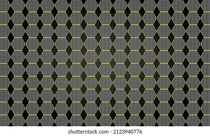 fondo hexagonal amarillo de fibra de carbono