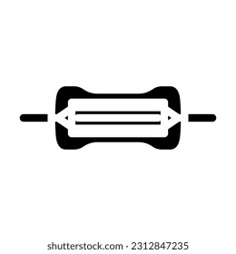 carbon film resistor electronic component glyph icon vector. carbon film resistor electronic component sign. isolated symbol illustration