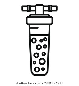 Carbon filter icon outline vector. Water treatment. House equipment