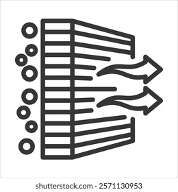 Carbon Filter Icon Vector Illustration Outline