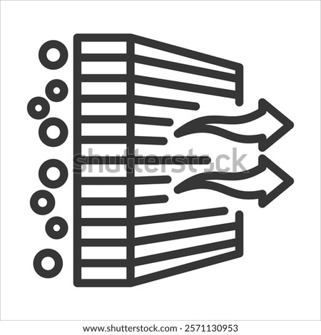 Carbon Filter Icon Vector Illustration Outline