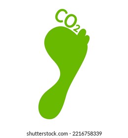 Carbon footprint C02 vector isolated symbol 