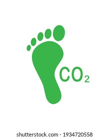 Carbon Footprint Eco Friendly Vector Icon Design 