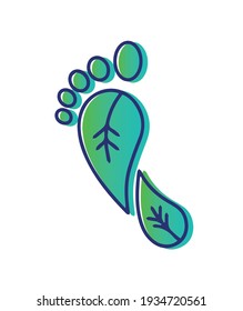 Carbon Footprint Eco Friendly Vector Icon Design 